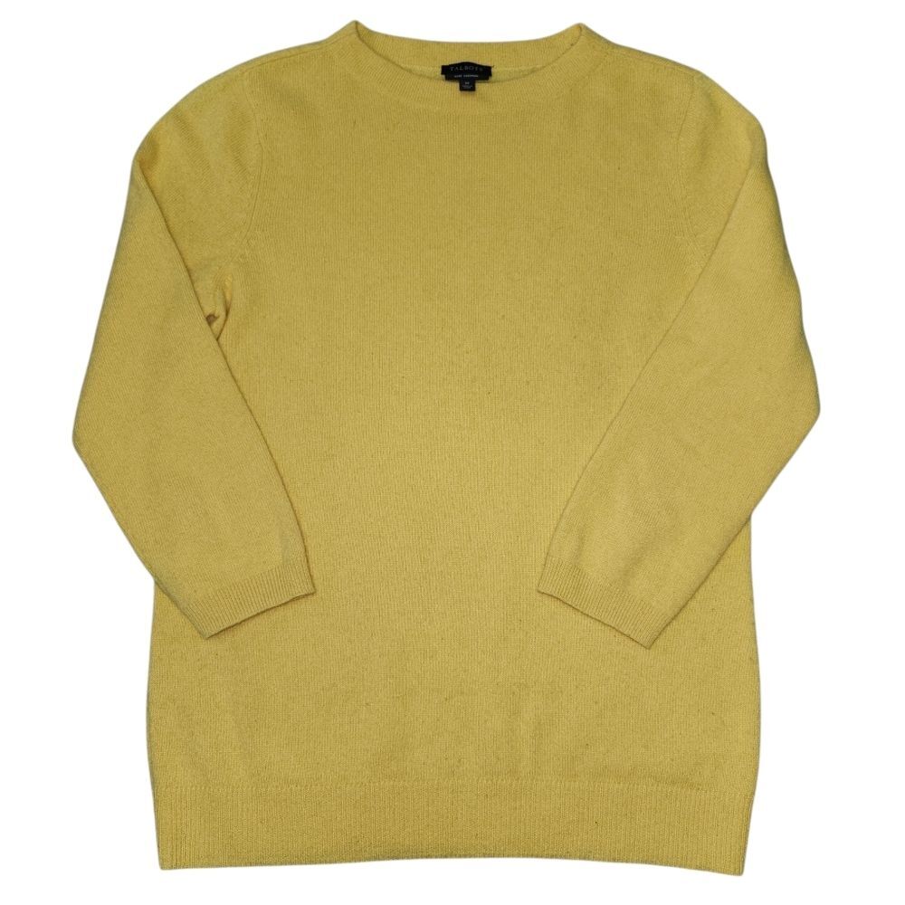 Talbots Yellow Gold Pure Cashmere Pullover Sweater. Sz. M